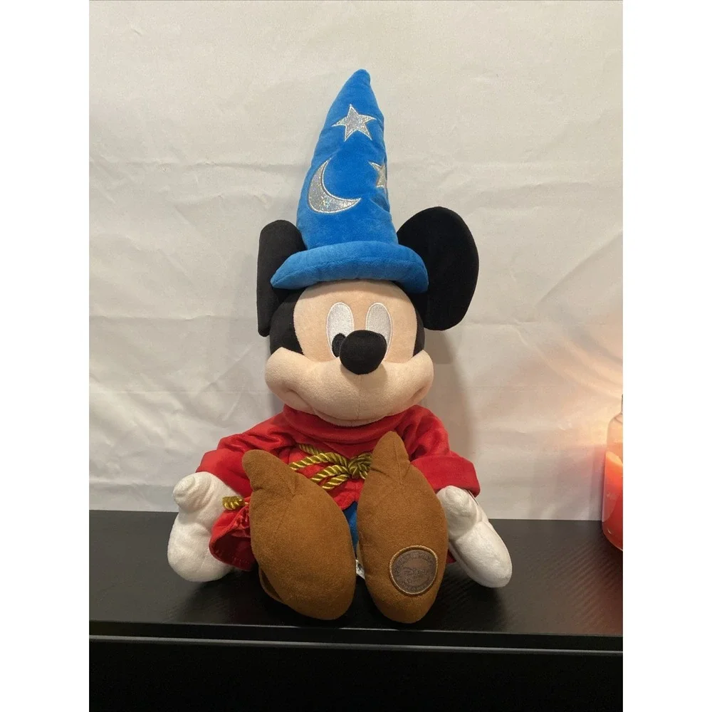 Disney Sorcerer Mickey Mouse Plush Wizard Fantasia Disneyland Walt Disney World.